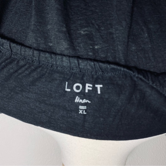 LOFT Black Linen Peasant Short Sleeve Top, XL & XXL - Picture 9 of 16